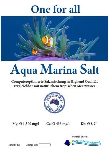 Aqua Marina Salt computeroptimierte Meersalzmischung - 5 kg / Eimer
